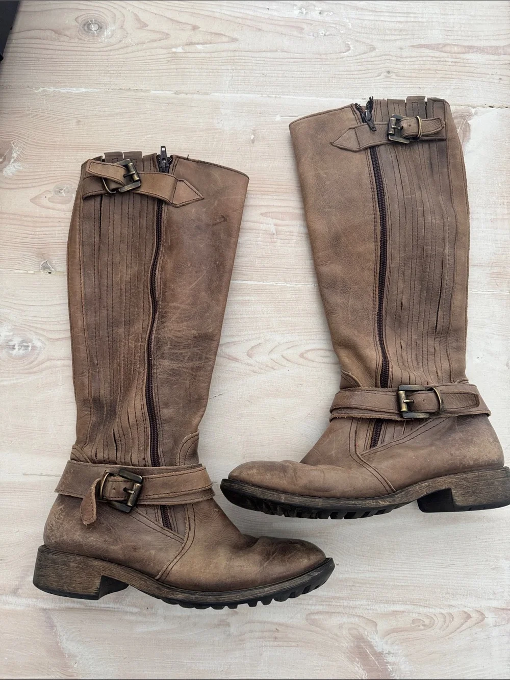 Classic Tall Riding Boots in Brown